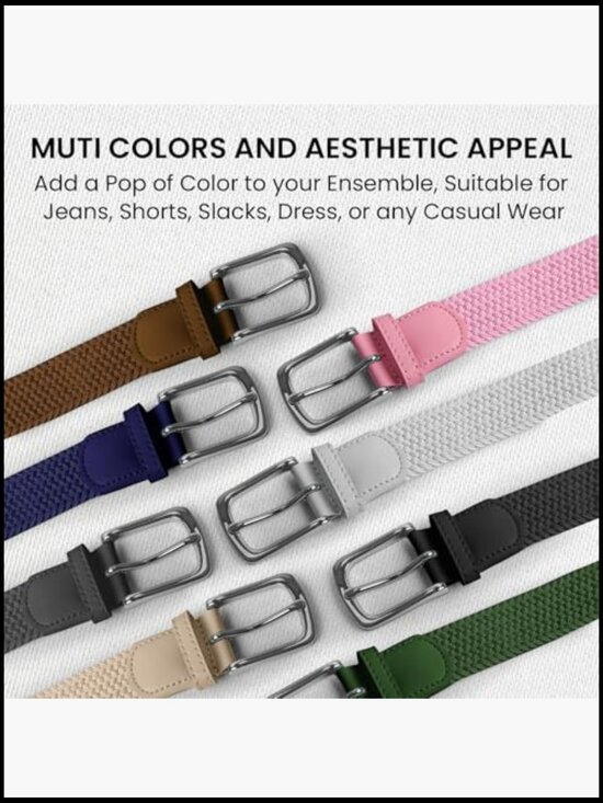 Stretch Woven Polyester-Blend Fabric Belt for Sports Hiking Golf main image 5